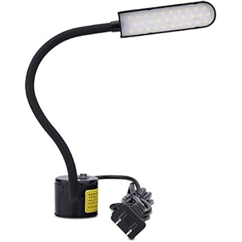 EVISWIY Sewing Machine Light LED Lighting (30LEDs) 6 Watt Flexible Silicone Gooseneck Arm Work Lamp with Magnetic Mounting Base for Workbench Lathe Drill Press Music Stands Craft