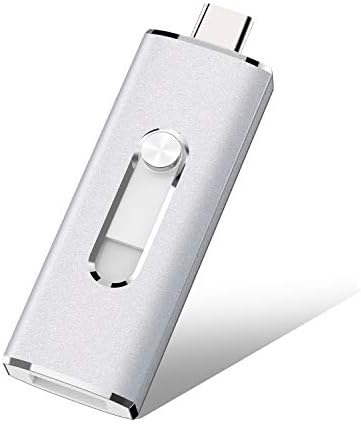 RAOYI 32G USB 3.1 Dual (Type-C&Type-A) OTG U Disk Data Storage USB Flash Drive for Type-C Smart Phones, Samsung Galaxy, Computers, Tablet and New Macbook (Silver)