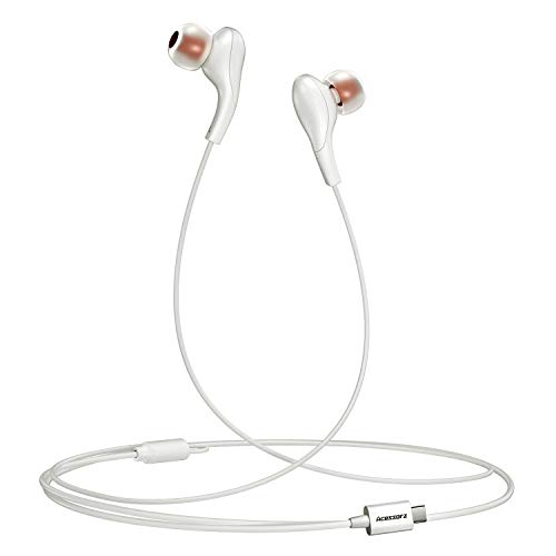 USB C Headphones, Acessorz Typec Wired inEar Noise Cancelling HiFi Stereo Headphones Earphones