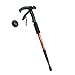 eeMore Telescopic Trekking Walking Hiking Sticks Poles Adjustable Length Anti-Shock (Red)