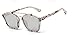 GAMT Square Mirrored Aviator Sunglasses Fashion Colored Frame Silver