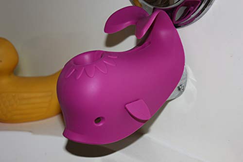 Bathtub Spout Cover for Kids - Bath Faucet Tub Covers Protects Baby During Bath Time While Being Fun. Cute Soft Whale for Enjoyable Safe Baths Your Child Will Love. (1 Pack, Purple)