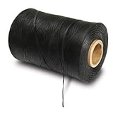 Waxed Lacing Tape, 500 Yard Spool, Black