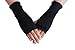 WomeWell Women Solid Color Sun Block Fingerless Wrist Length Driving Gloves Black