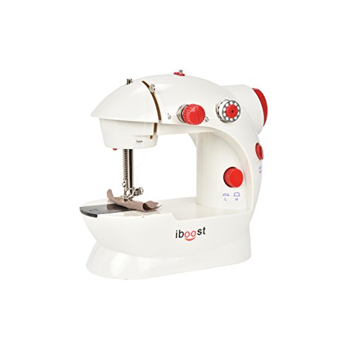 iBoost Portable Sewing Machine, Double-Thread, Cutter, and Foot Pedal, 2-Speed