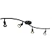 DND 4-Light Adjustable Track Lighting Kit - GU10 Halogen Bulbs Included. CE2001-BZ (Black)