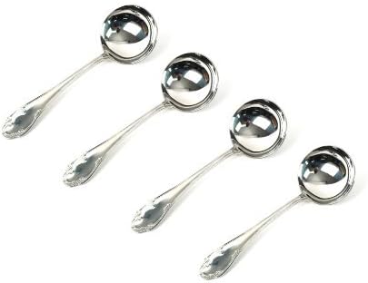 Taiwon Metal Stainless Steel Lily pattern flatware, Gravy Laddle set of 4 Model: (Home & Kitchen)