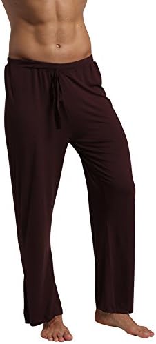EU Men's Yoga Pants Lounge Trousers Pajama Long Pant with Pockets Modal Cotton