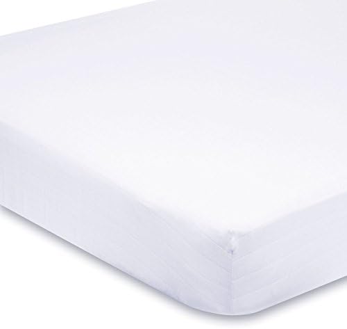 White Solid 100% Egyptian Cotton 800 Thread Count Hotel Brand 1-Piece Fitted Sheet with 12'' Deep Pocket Queen Size