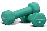 Fitness Republic Neoprene Dumbbell Set of 2, 2-20 Pounds Sets Non-Slip, Hex Shape, Free weights set for Muscle Toning, Strength Building, Weight Loss - Portable Weights for Home Gym Hand Weight