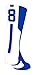 TCK Player Id Royal/White Custom Number Crew Sock