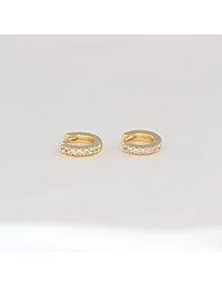 Heart Made of Gold Huggie Earrings - Small Hoop Earrings - Hoop Earrings for Women - Diamond Earrings - Gold Hoop Earrings - Huggie Hoop Earrings