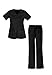 G Med Women's Y-Neck Scrub 2 Pockets Top and Pant 2 PC Fashion Sets