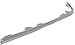 Evan-Fischer Bumper Trim compatible with Chrysler 300 05-10 Front LH Plastic Chrome Bumper Strip Left Side