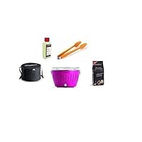  Lotusgrill Lotusgrill rosa klein Edelstahl Stahl Kunststoff Balkon Camping Picknick ✔ rund ✔ tragbar rauchfrei ✔ Grillen mit Holzkohle ✔ für den Tisch 