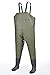 Hisea Insulated Breathable Nylon and PVC Fishing Wader Chest Waders Waterproof Fishing Hunting Boot