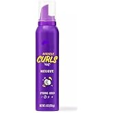 Miracle Curls Strong Hold Mousse, 6 fl oz, Pack of 1 | Coconut &amp; Jojoba Oil, Curly Hair Styling Foam