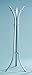 King's Brand Furniture-Laporte 9-Hook Freestanding Metal Coat & Hat Rack Stand, Silver