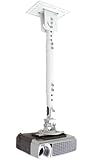 Atdec TH-WH-PJ-CM Height Adjustable Ceiling Projector Mount for Displays up to 33-Pound, White