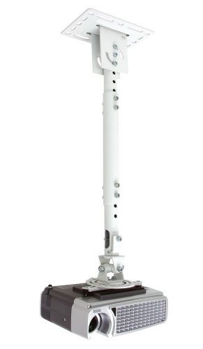 Atdec TH-WH-PJ-cm Height Adjustable Ceiling Projector Mount for Displays up to 33-Pound, White