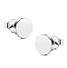 Jstyle Stainless Steel Mens Womens Stud Earrings Pierced Tunnel Black 3-8mm 12 Pairs