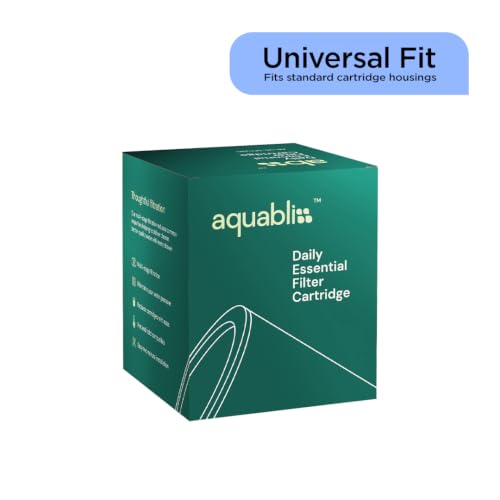 Aquabliss SFC220 Daily Essential Filter Cartridge - White | Reduces chlorine, THMs & sediment. Filtration only, no mineral infusion. Replace every 3-6 months depending on water quality.