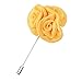 Hansicod Men's Rose Floral Lapel Stick Handmade Boutonniere Lapel Flower for Suit (Yellow)