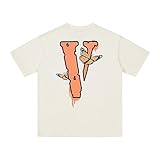 SUONUYB Men's T-Shirt Fashion Big V Letter Printing