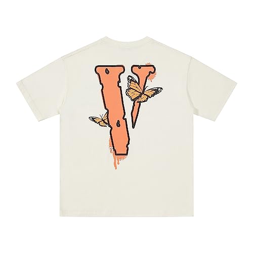 SUONUYB Men's T-Shirt Fashion Big V Letter Printing