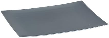 Lillian 7 X 5-5/8 Inch Rectangular Plastic Plates, 10 Count, Silver