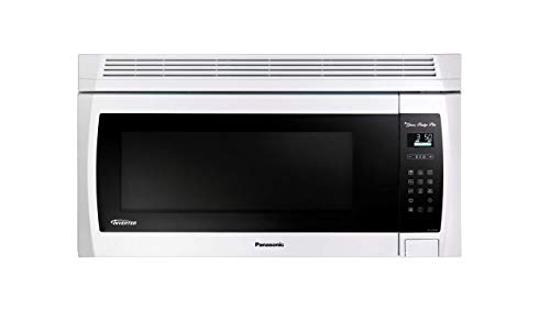 Panasonic NNSE284W Full Size 2.0 cft. 1100W Genius Prestige Plus Inverter Over-The-Range Microwave Oven, White, White