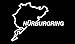 iJDMTOY (2) Euro Nurburgring Race Track Touring Map Decal Sticker For Audi BMW Mercedes VW Car Window Bumper Vinyl Decal Stickers