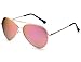 LUENX Large Aviator Sunglasses Polarized for Men & Women with Case - 400 UV (1612-Pink, 62)