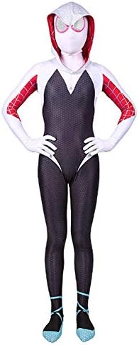 YERFONE Toddler Kids Spider Verse Miles Morales Gwen Jumpsuit Bodysuit Kids and Adult Black Spider Tights Zentai Costume