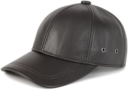 Zessano Genuine Leather Unisex Baseball Cap - 100% Sheep Leather