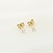 14k Yellow Gold Cubic Zirconia Stud Earrings, 2mm (0.06ctw)