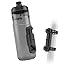 FIDLOCK Twist Bottle 600ml/21oz + Universal Base Set | New Leak-Proof, Self-Sealing Bottle Cap | Bike Water Bottle Holder with No Screws & Attached Bottle | Cage Free Magnetic Rack | Smoke