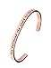 Kendasun Jewelry She believed she could so she did Inspirational Bracelet Cuff Bangle (Pink RoseGold (standard size))
