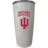 Indiana Hoosiers 16 oz White Insulated Stainless Steel Tumbler White. Officially Licensed Collegiate Product