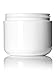 Premium Vials - 1 oz White Double Wall Plastic Jar w/Dome Lid- Pack of 12