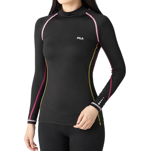 [FILA]水陸両用スポーツインナー 長袖 ハイネック コンプレッションシャツ UVカット ドライ 445406K 445406P MIXLL