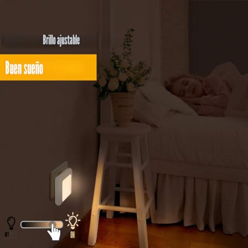 Emotionlite Children's Night Light with Twilight Sensor, 2 Pieces Infinitely Adjustable Brightness Very Good for Children's Room, Staircase, Bedroom, Kitchen, Orientation Light