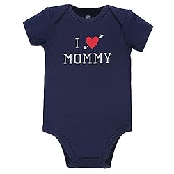 Hudson Baby Unisex Cotton Bodysuits, Boy Mommy, 6-9