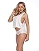 GuPoBoU168 Women Casual Street Look Cut Off Crop Tank Tops White M FBA