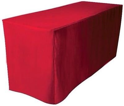 4 feet Tablecloth Red Fitted Table cover Polyester Table Cover Trade Show Banquet Tablecloth Red