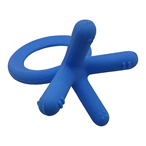 Chic Buddy teethers for Babies BPA Free Silicone Soft Baby Toys (3 6 9 12 Months Old,Blue)