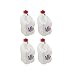 4 Pack VP 5 Gallon Square White Patriotic Racing Utility Jugs