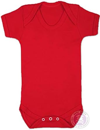 plain red baby bodysuit
