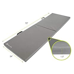 ProsourceFit Bi-Fold Folding Exercise Mat - Grey