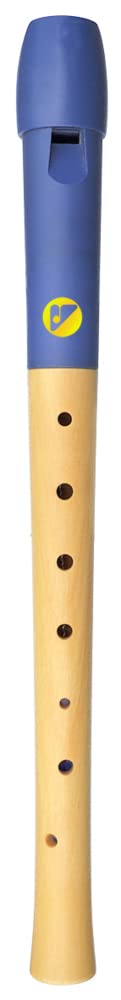 Voggys Wood Plastic Recorder (Blue Flute Head) German Fingering